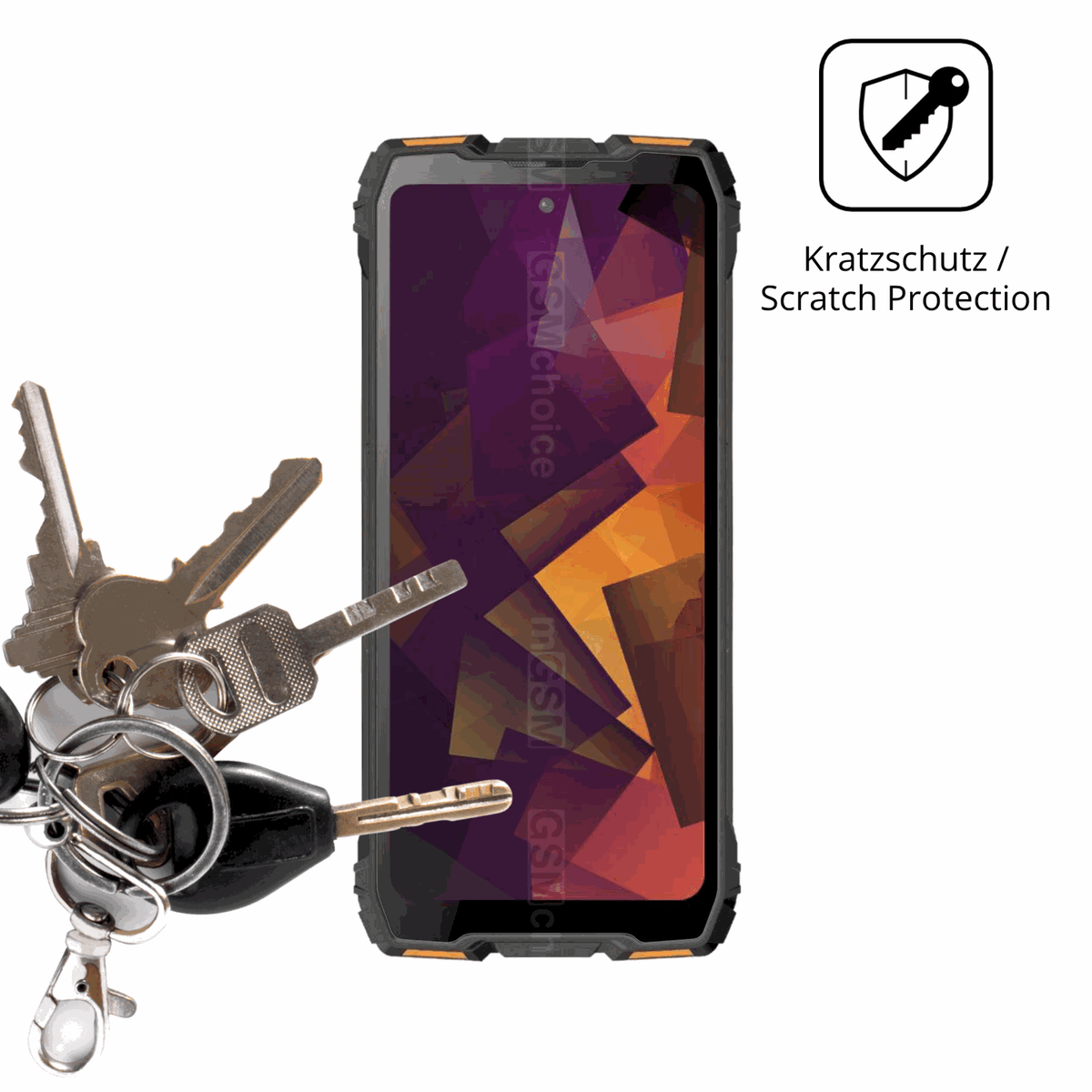 Schutz gegen Kratzer auf dem Blackview Rock 3 Glas durch Schlüssel oder Ähnliches
