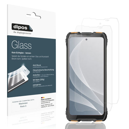 Matte Displayschutzfolie von dipos passend für Blackview Rock 3, 9H kratzfest und blasenfrei montiert