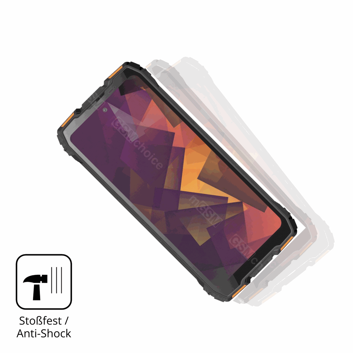 Schutz gegen Kratzer auf dem Blackview Rock 3 Glas durch Schlüssel, Stöße gegen die Tischkante oder Stürze