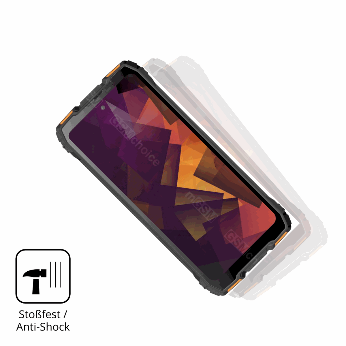 Schutz gegen Kratzer auf dem Blackview Rock 3 Glas durch Schlüssel, Stöße gegen die Tischkante oder Stürze