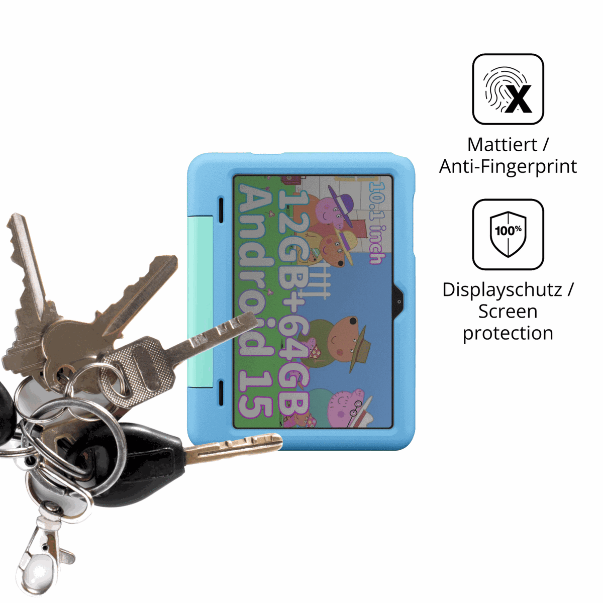 dipos Displayschutz für Blackview Tab 20 Kids, mattierte Oberfläche, Blickschutzfilter und perfekter Passform