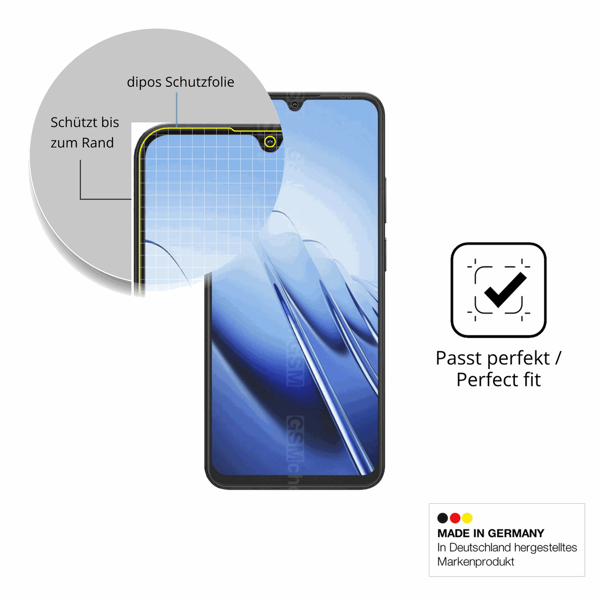 Besonders flexibler Displayschutz mit Anti-Shock-Schicht im Materialmix