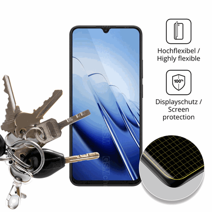 dipos Displayschutz für Blackview Wave 10, transparente Oberfläche, geringe Dicke und perfekte Passform