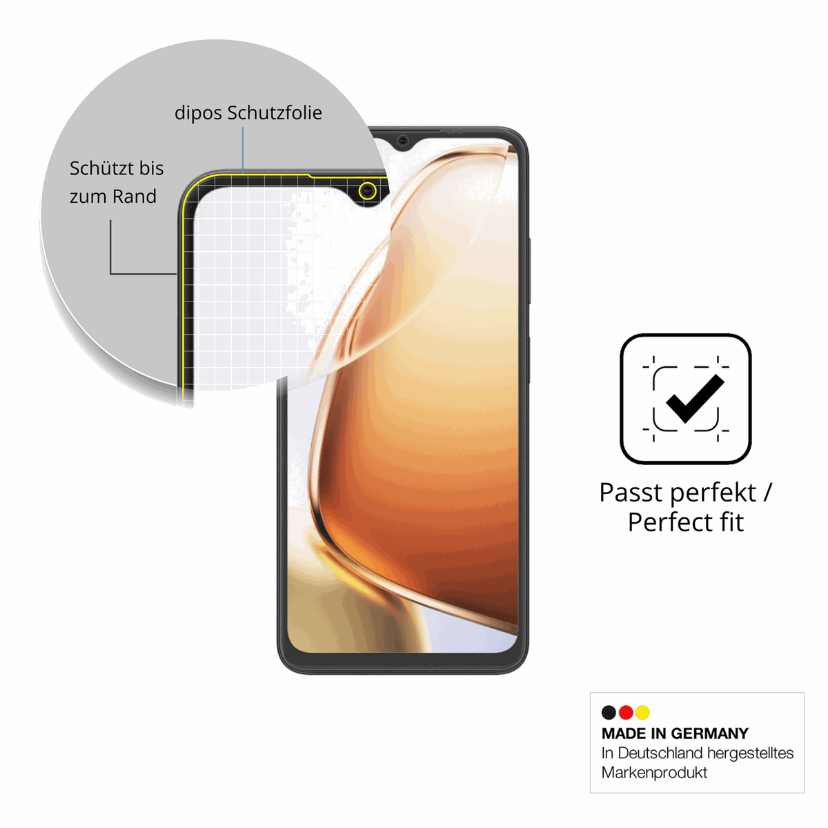 Besonders flexibler Displayschutz mit Anti-Shock-Schicht im Materialmix