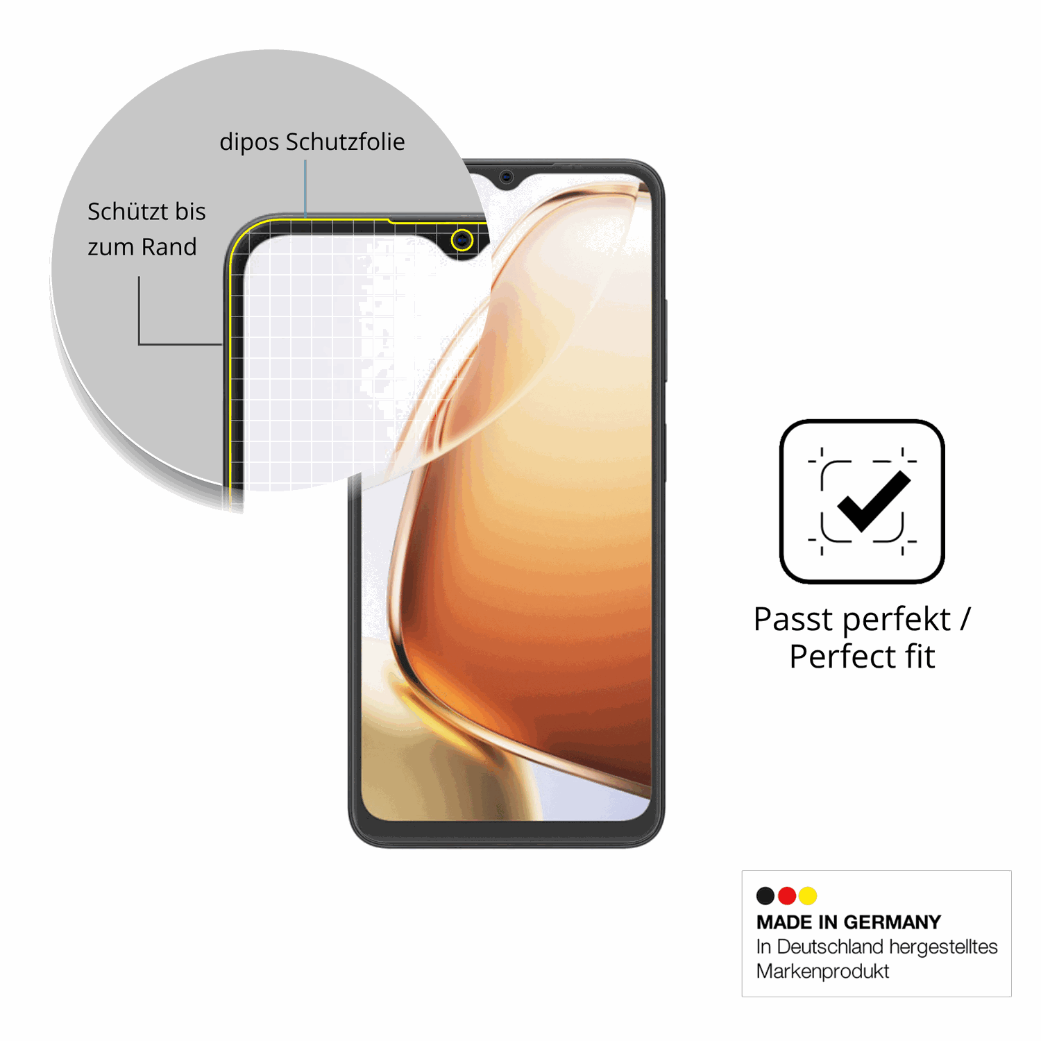 Besonders flexibler Displayschutz mit Anti-Shock-Schicht im Materialmix