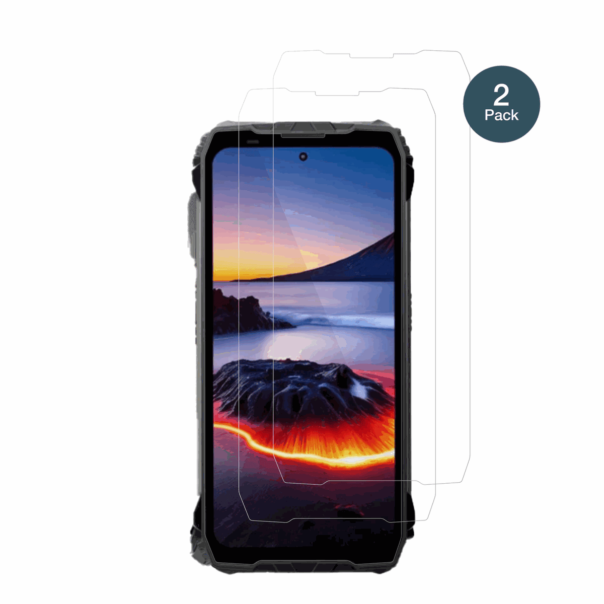 BlackviewXplore 2 5G mit aufgebrachter dipos Flex Schutzfolie, glasklare Darstellung ohne Einschränkungen