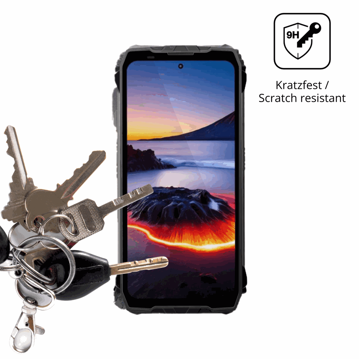 dipos Displayschutz für Blackview Xplore 2 5G, transparente Oberfläche, perfekte Passform auch für die Rundungen