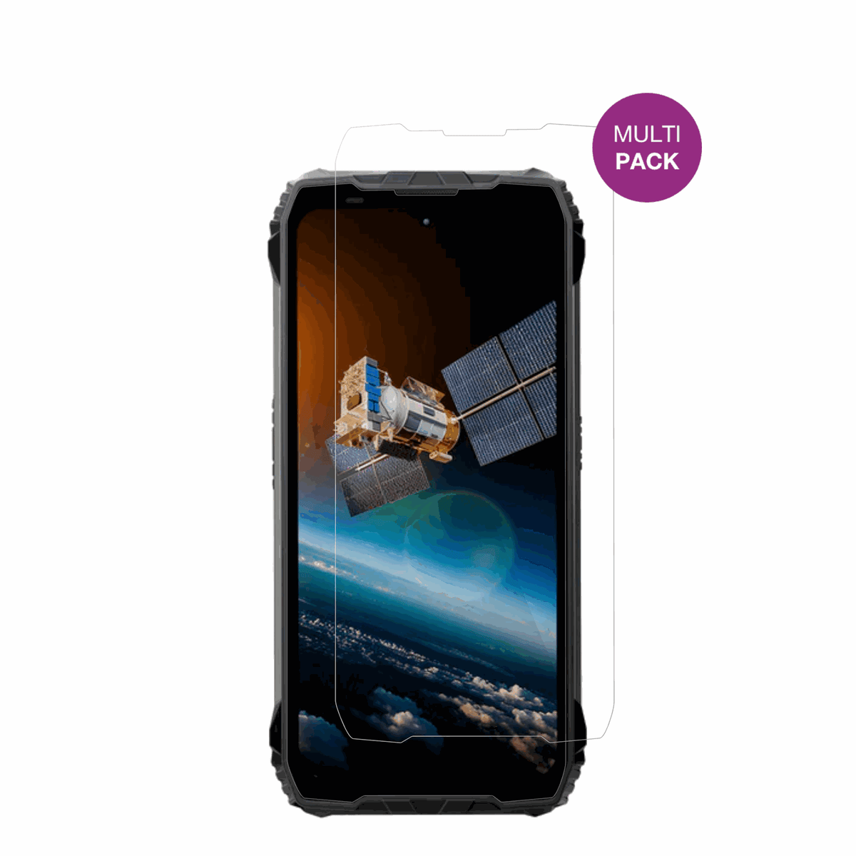 blackviewxplore 2 satellite mit aufgebrachter dipos Displayschutzfolie, glasklare Darstellung ohne Einschränkungen