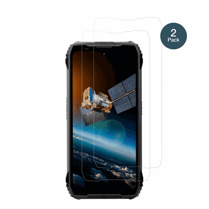 blackviewxplore 2 satellite mit aufgebrachter dipos Flex Schutzfolie, glasklare Darstellung ohne Einschränkungen