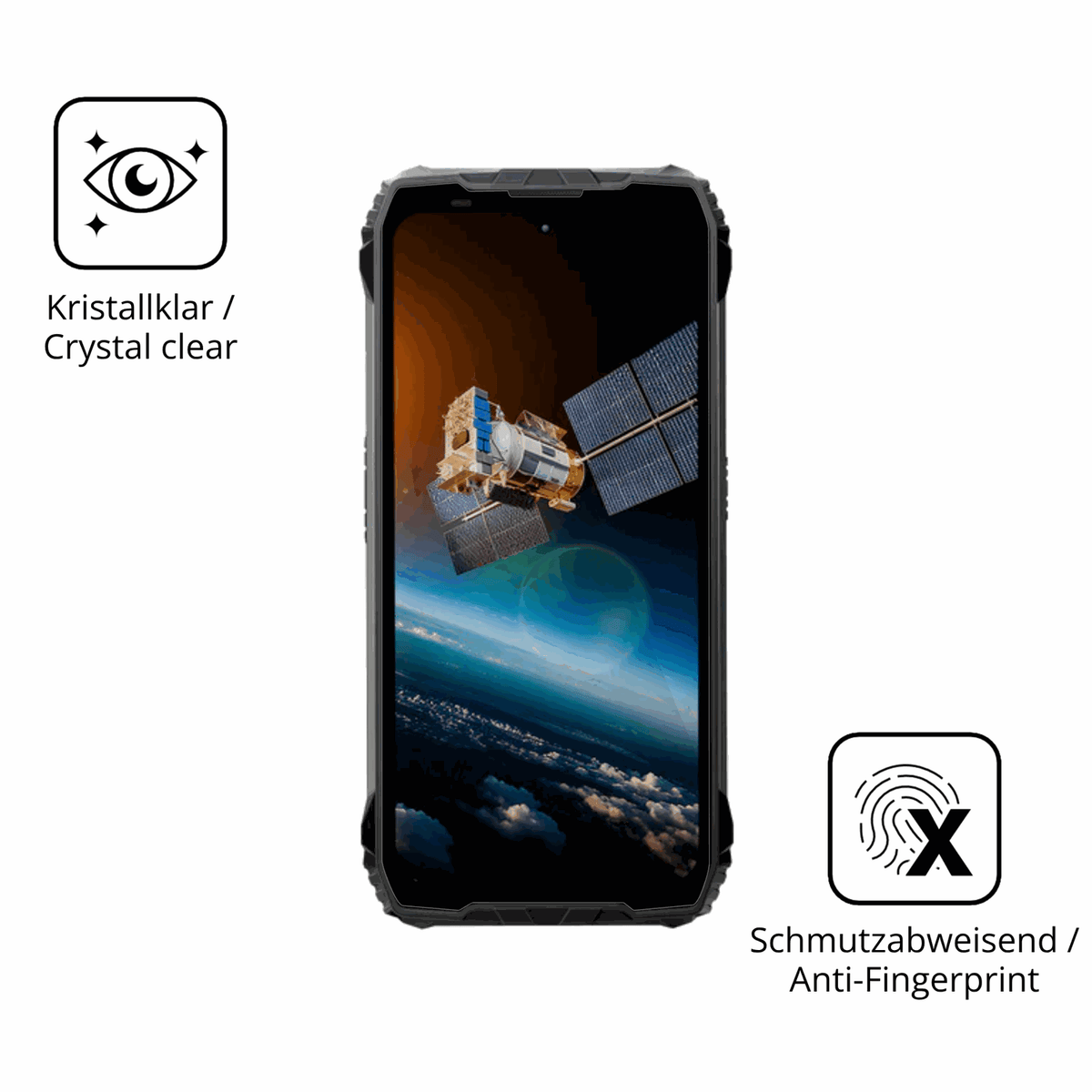 Flexible TPU-Folie passend zugeschnitten für blackviewxplore 2 satellite, vollständige Abdeckung