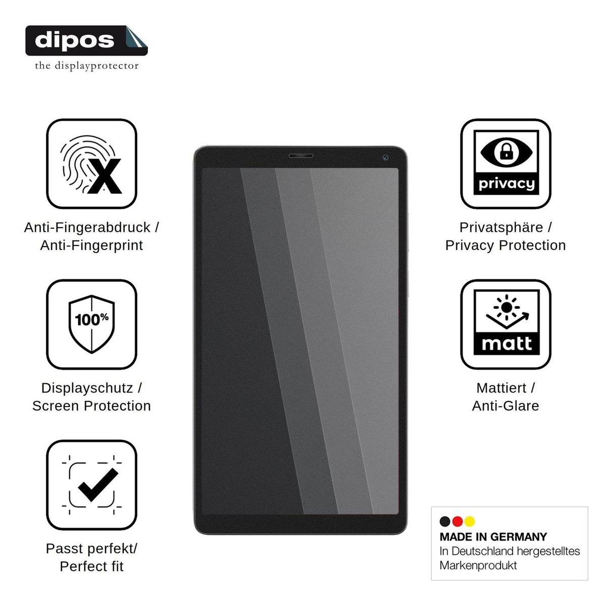 Blickschutzfolie für Blackview Wave 3 matt Schutzfolie Privacy