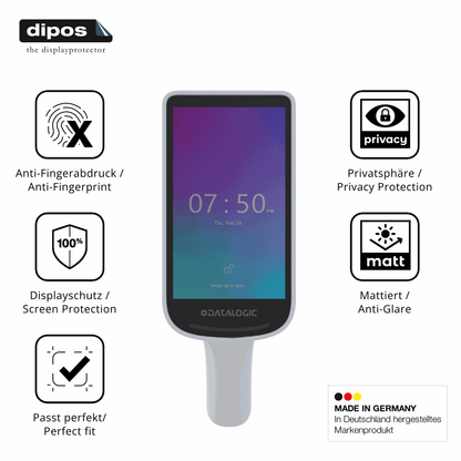 Privatsphäre-Schutz durch Sichtschutz-Folie passend zugeschnitten für Datalogic Joya Smart Smart Plus