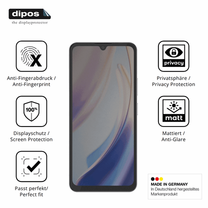 Privatsphäre-Schutz durch Sichtschutz-Folie passend zugeschnitten für Doogee M30 Pro