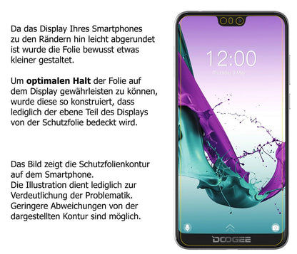 Privatsphäre-Schutz durch Sichtschutz-Folie passend zugeschnitten für Doogee N10
