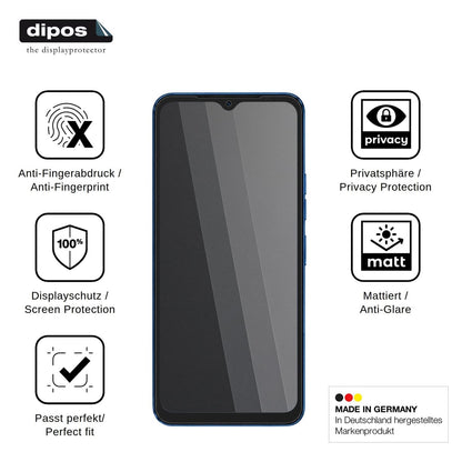 Blickschutzfolie für Doogee Note 57 Pro matt Schutzfolie Privacy