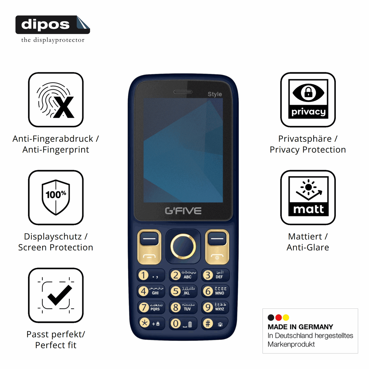 Privatsphäre-Schutz durch Sichtschutz-Folie passend zugeschnitten für GFive Style New