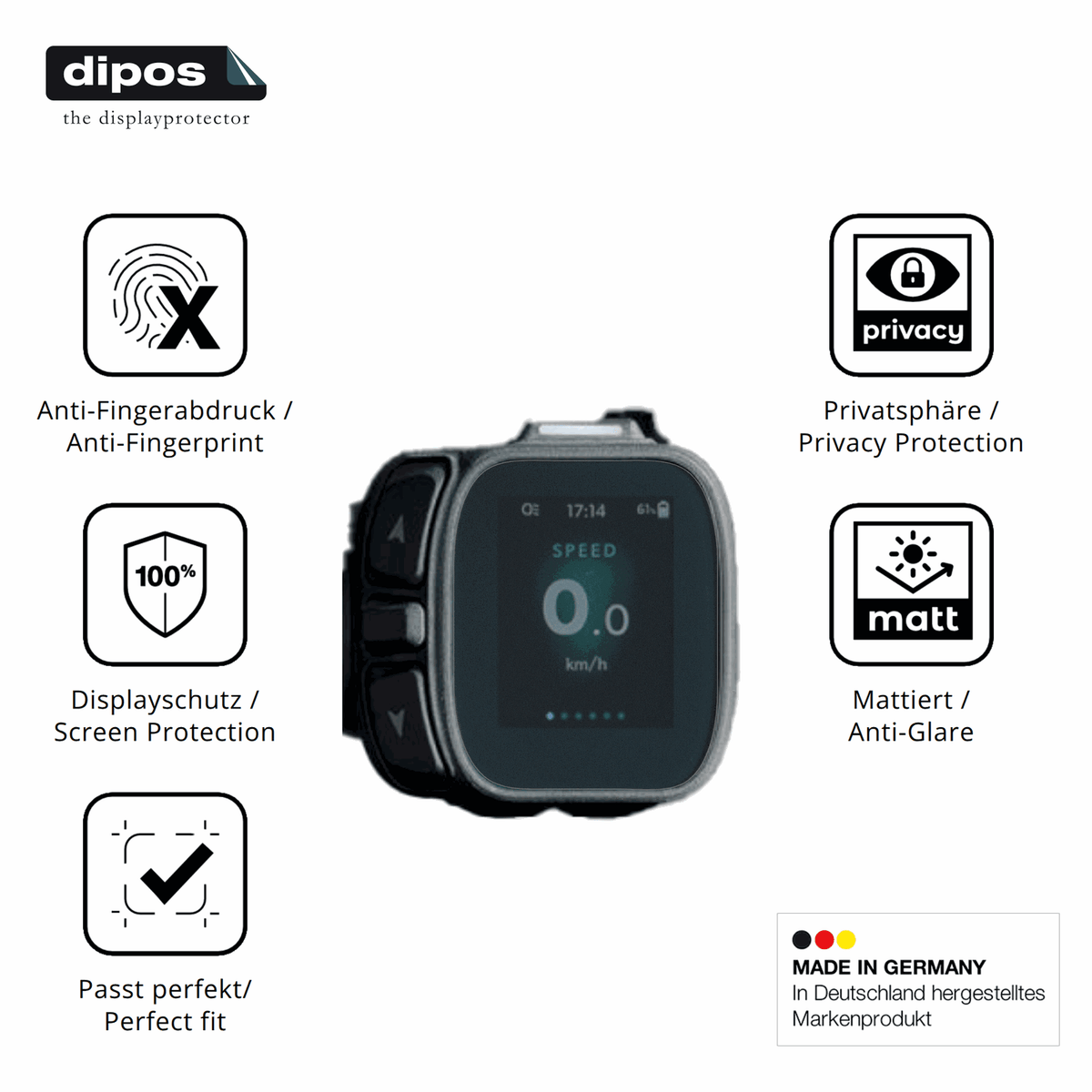 Privatsphäre-Schutz durch Sichtschutz-Folie passend zugeschnitten für Giant Ridecontrol Dash 2 2026