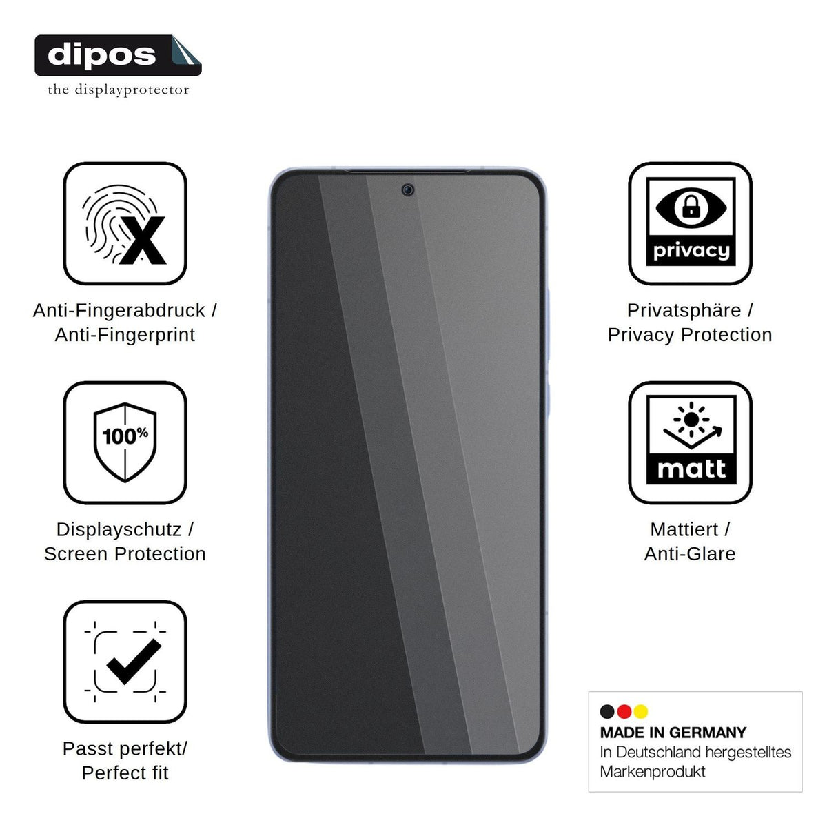 Blickschutzfolie für iQOO Neo 12 matt Schutzfolie Privacy