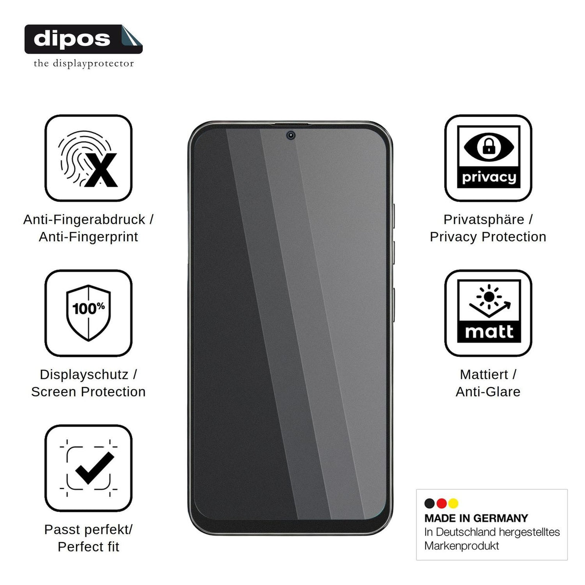 Blickschutzfolie für LatsYrs L26 Ultra matt Schutzfolie Privacy