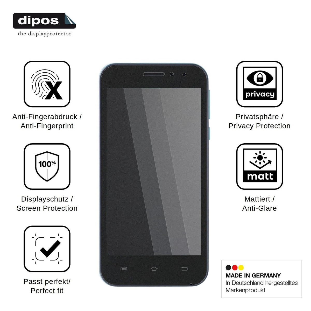 Blickschutzfolie für Nomi i451 Twist matt Schutzfolie Privacy