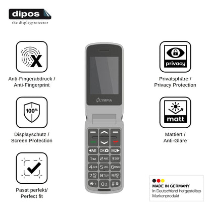 Blickschutzfolie für Olympia Style Duo 4G matt Schutzfolie Privacy