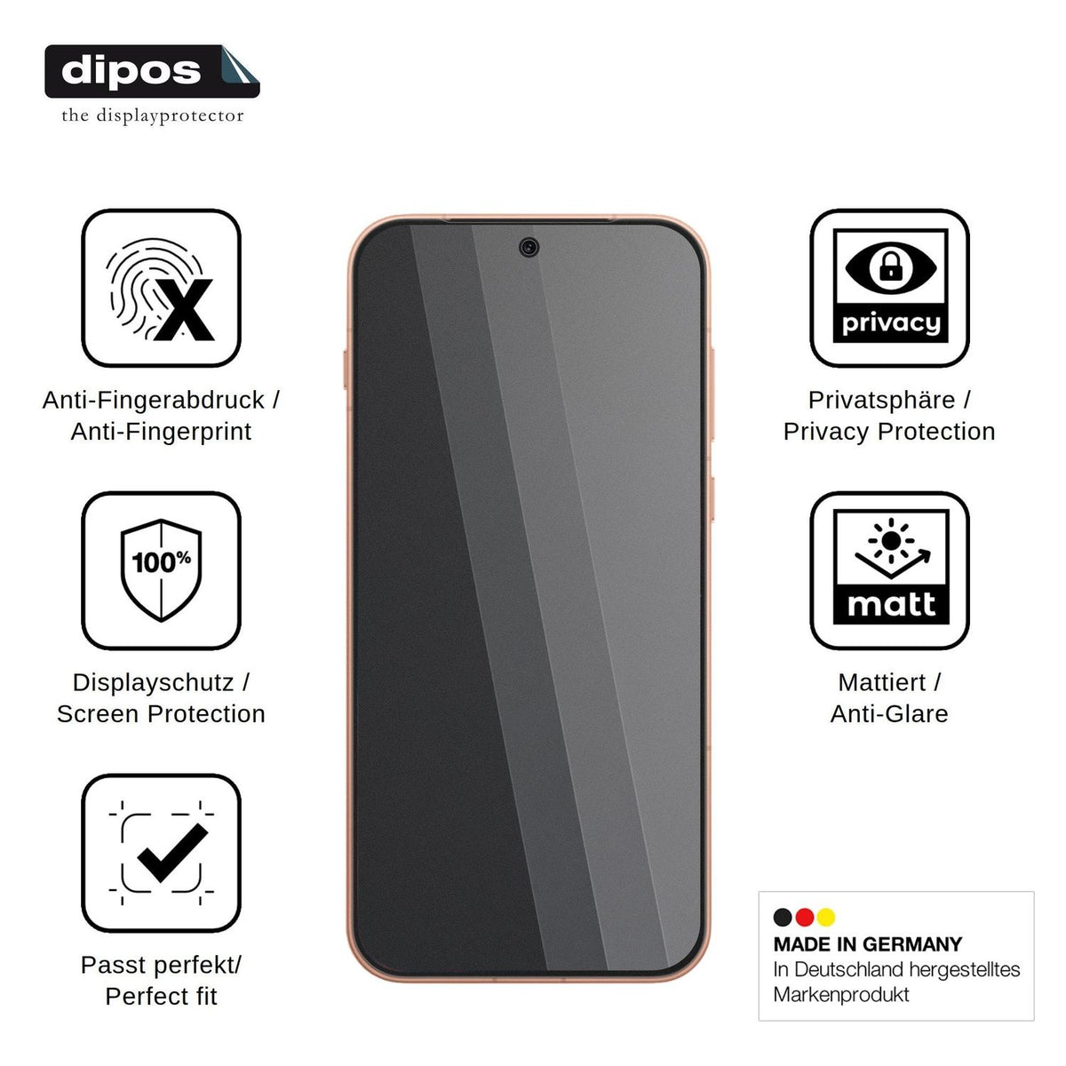 Blickschutzfolie für OnePlus 16 matt Schutzfolie Privacy