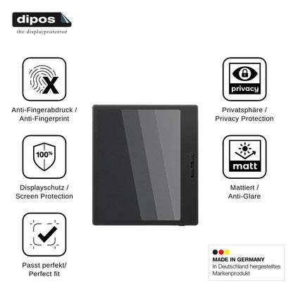 Blickschutzfolie für Onyx Boox Go 7 Tappy matt Schutzfolie Privacy