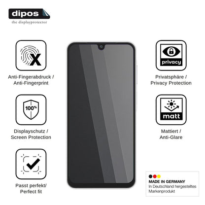 Blickschutzfolie für Samsung Galaxy F70 matt Schutzfolie Privacy