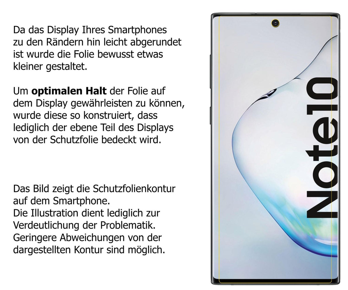 Privatsphäre-Schutz durch Sichtschutz-Folie passend zugeschnitten für Samsung Galaxy Note 10 5G