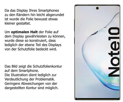 Privatsphäre-Schutz durch Sichtschutz-Folie passend zugeschnitten für Samsung Galaxy Note 10 5G