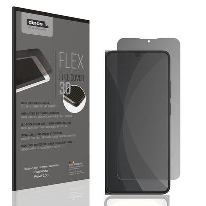 Blickschutzfolie von dipos passend für Blackview Wave 10C, 100% Displayabdeckung und blasenfreie Montage