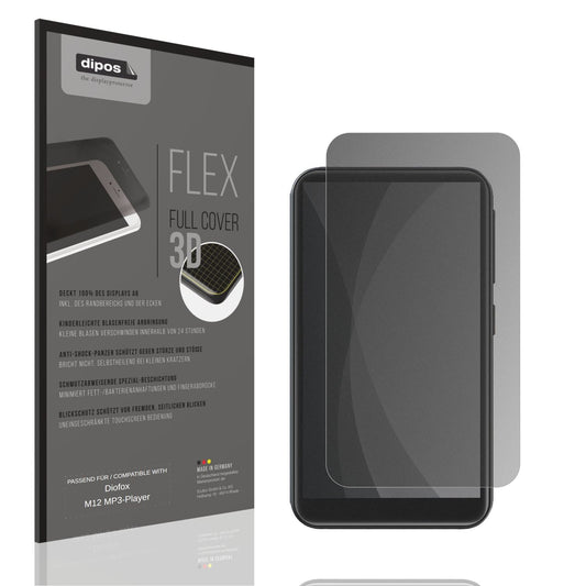 Blickschutzfolie von dipos passend für Diofox M12 MP3-Player, 100% Displayabdeckung und blasenfreie Montage
