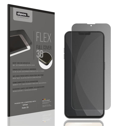 Blickschutzfolie von dipos passend für GFive Note 25, 100% Displayabdeckung und blasenfreie Montage