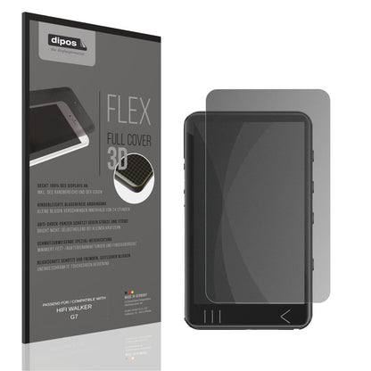 Blickschutzfolie von dipos passend für HIFI WALKER G7, 100% Displayabdeckung und blasenfreie Montage