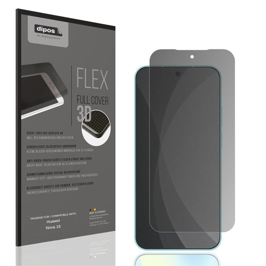 Blickschutzfolie von dipos passend für Huawei Nova 16, 100% Displayabdeckung und blasenfreie Montage