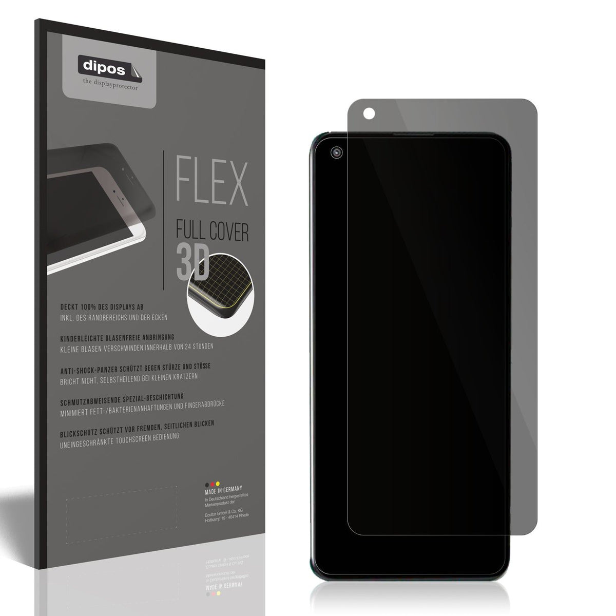 Blickschutzfolie von dipos passend für Walton Primo RX9, 100% Displayabdeckung und blasenfreie Montage