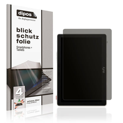 Blickschutzfolie von dipos passend für Eufy Smartdisplay E10, präziser Zuschnitt und blasenfrei montiert