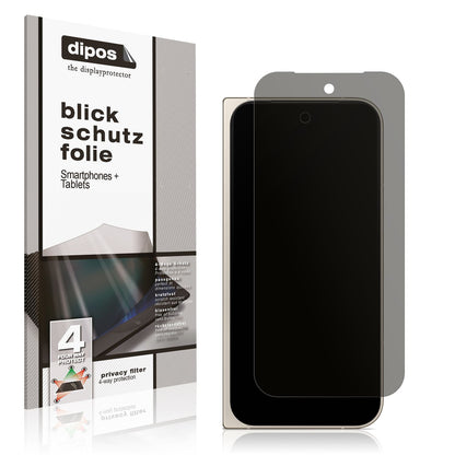 Blickschutzfolie von dipos passend für Google Pixel 9 Pro Fold, präziser Zuschnitt und blasenfrei montiert