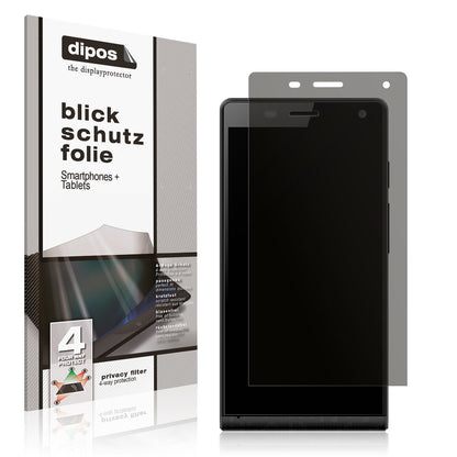 Blickschutzfolie von dipos passend für Highscreen Verge, präziser Zuschnitt und blasenfrei montiert