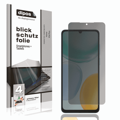 Blickschutzfolie von dipos passend für Honor X5d Plus, präziser Zuschnitt und blasenfrei montiert