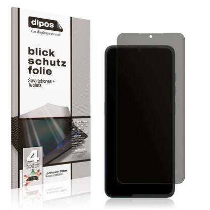 Blickschutzfolie von dipos passend für HTC Wildfire E4 Plus, präziser Zuschnitt und blasenfrei montiert