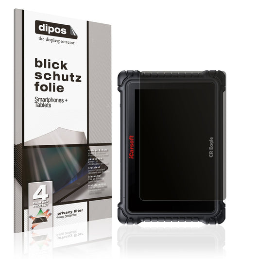 Blickschutzfolie von dipos passend für iCarsoft CR Eagle, präziser Zuschnitt und blasenfrei montiert
