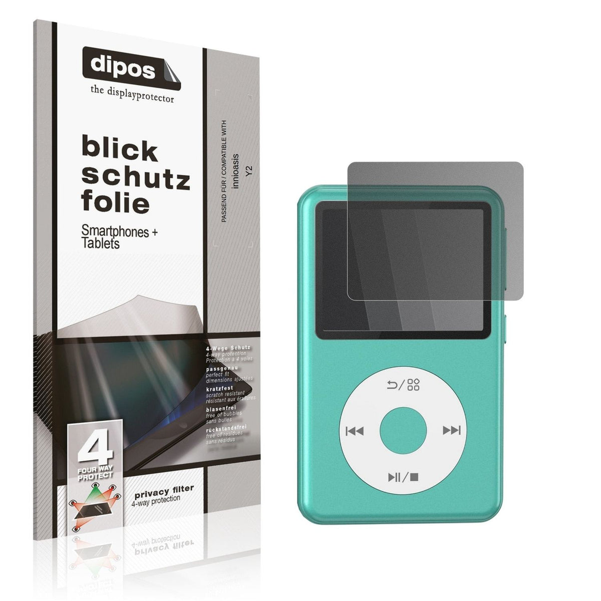 Displayschutz mit Blickschutzfilter-Effekt zur Unterstützung beim Schutz sensibler Daten