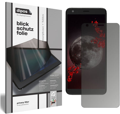 Blickschutzfolie von dipos passend für Sharp B10, präziser Zuschnitt und blasenfrei montiert