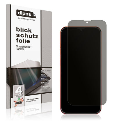 Blickschutzfolie von dipos passend für Ulefone Note 8P, präziser Zuschnitt und blasenfrei montiert