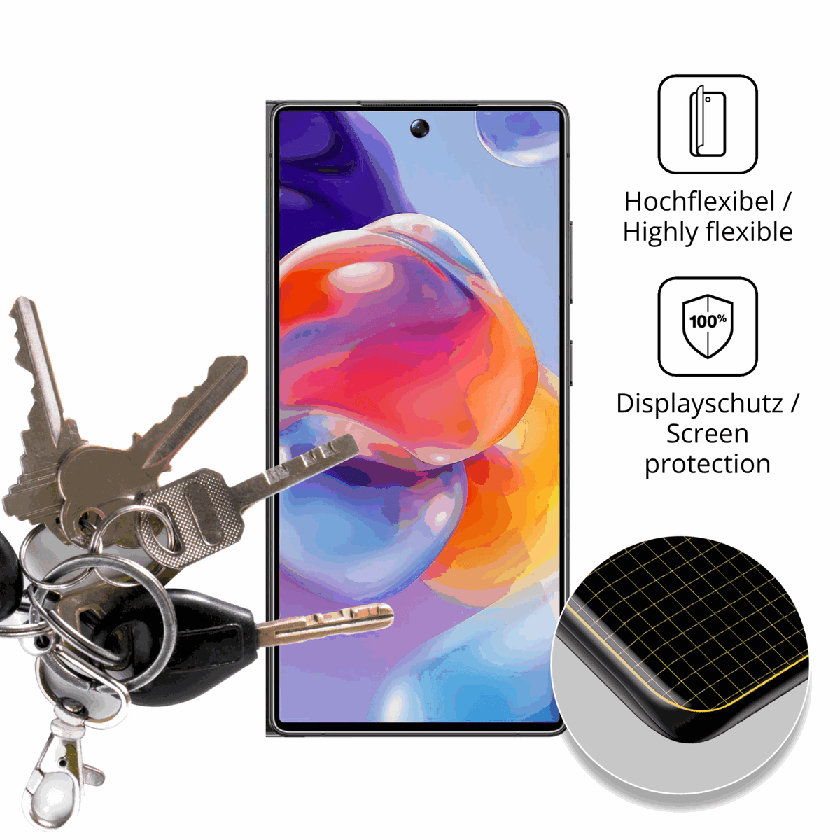 dipos Displayschutz für BLKE Max B25, transparente Oberfläche, geringe Dicke und perfekte Passform