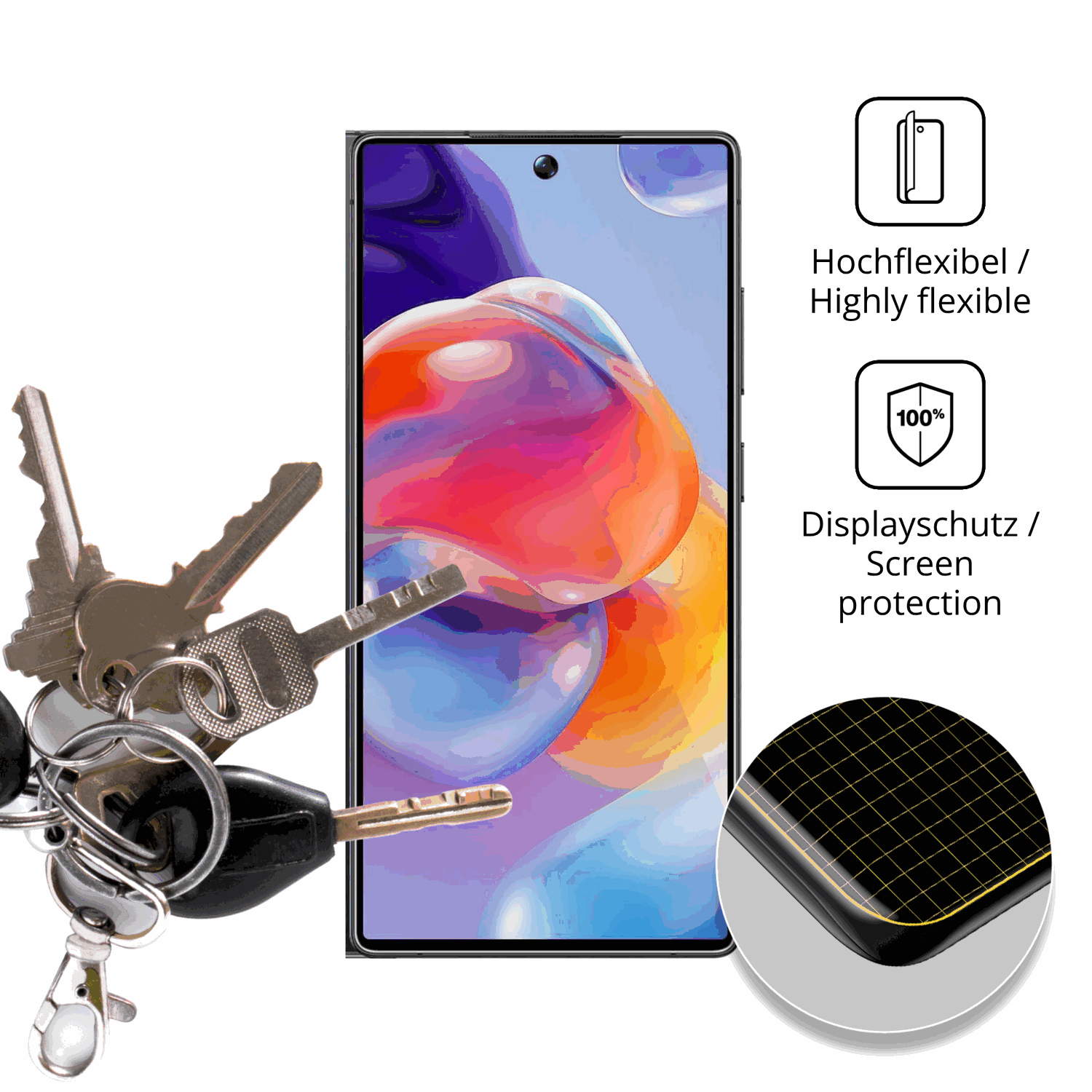 dipos Displayschutz für BLKE Max B25, transparente Oberfläche, geringe Dicke und perfekte Passform