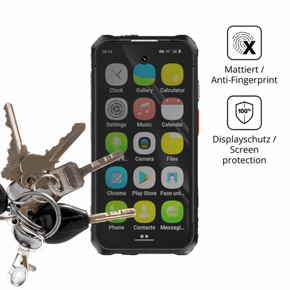 dipos Displayschutz für BLKE Max Mini-Smartphone 3.7 Zoll, mattierte Oberfläche, Blickschutzfilter und perfekter Passform