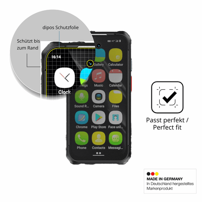 Schutz gegen Kratzer auf dem BLKE Max Mini-Smartphone 3.7 Zoll Glas durch Schlüssel oder Ähnliches