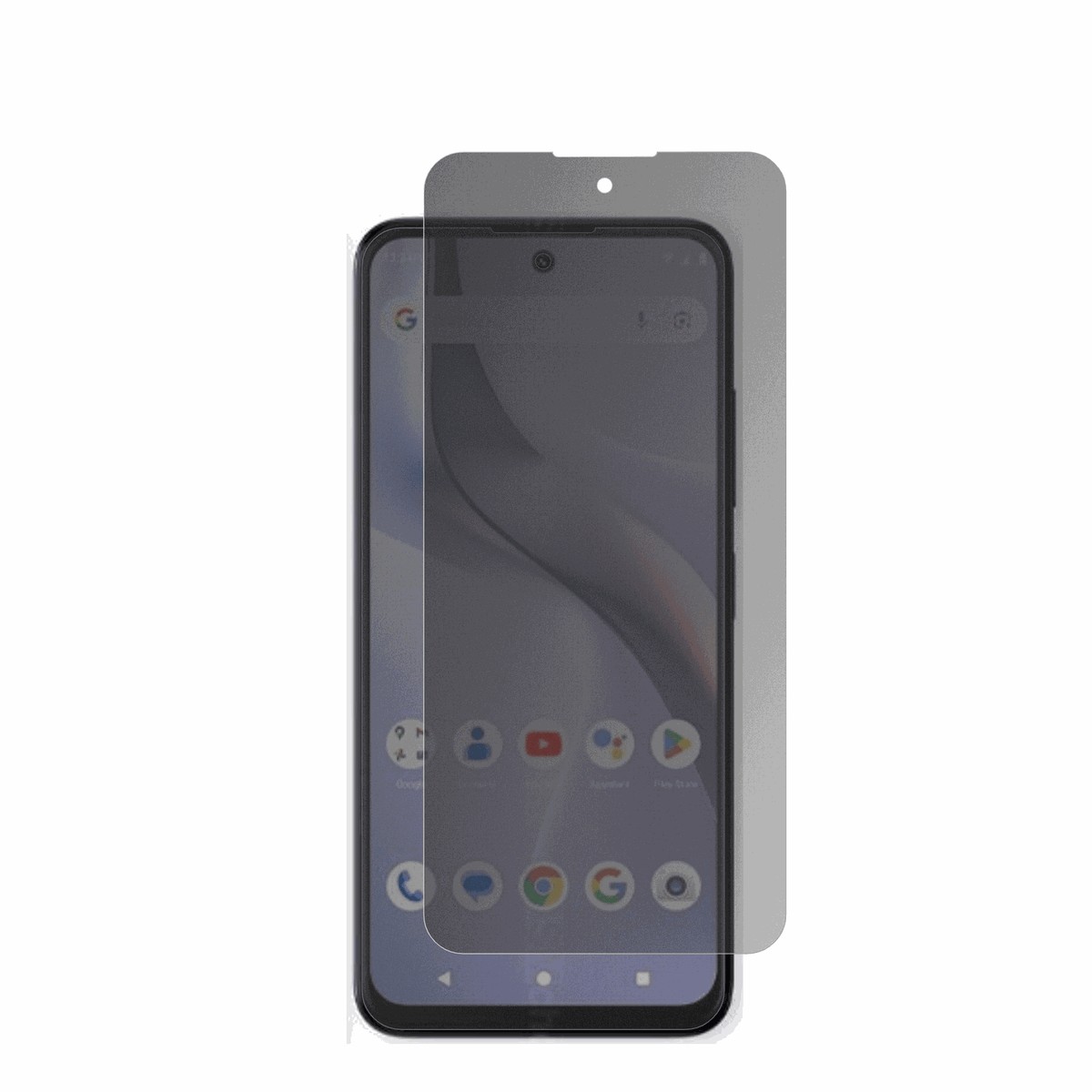BLUBold K22 mit aufgebrachter dipos Flex Schutzfolie, die seitliche Einblicke blockiert